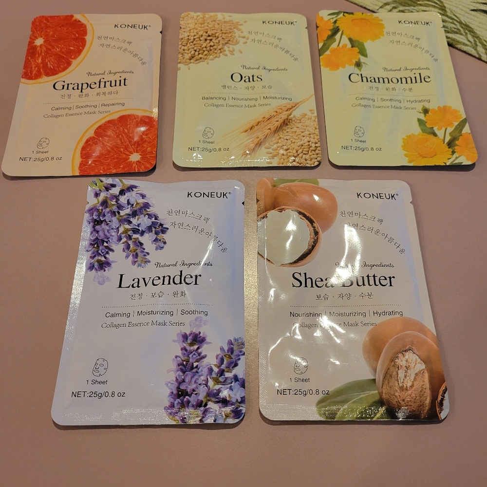 KONEUK Mask Set - Chamomile, Oats, Grapefruit, Lavender, Shea Butter